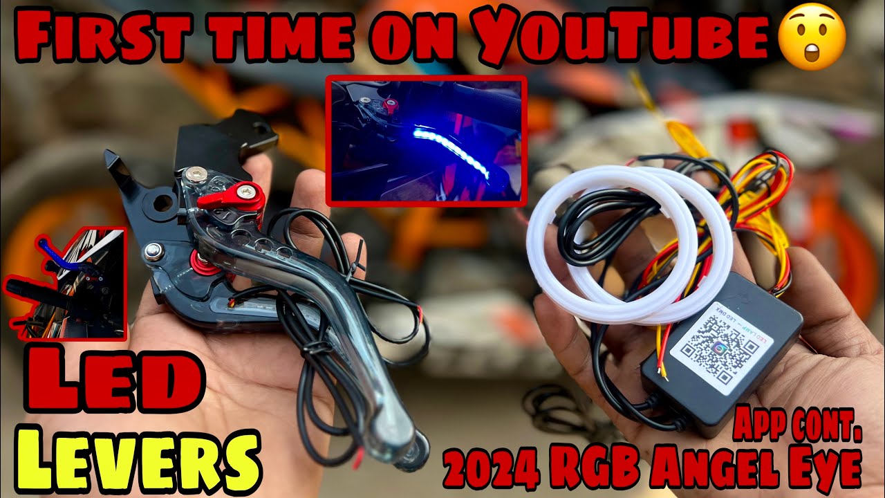 First Time On YouTube 🤩 | LED Lever And App Control Angel Eyes 😱 | KTM Modification | Techno khan