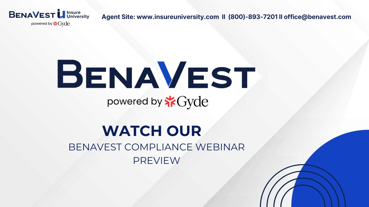 Benavest Compliance Webinar Preview