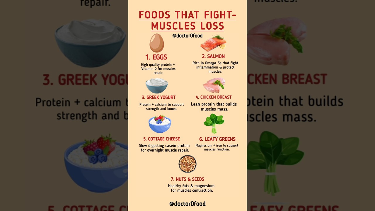 👉 Top Foods That Prevent Muscle Loss  | Stay Strong & Healthy Naturally #healthyeating #diettips