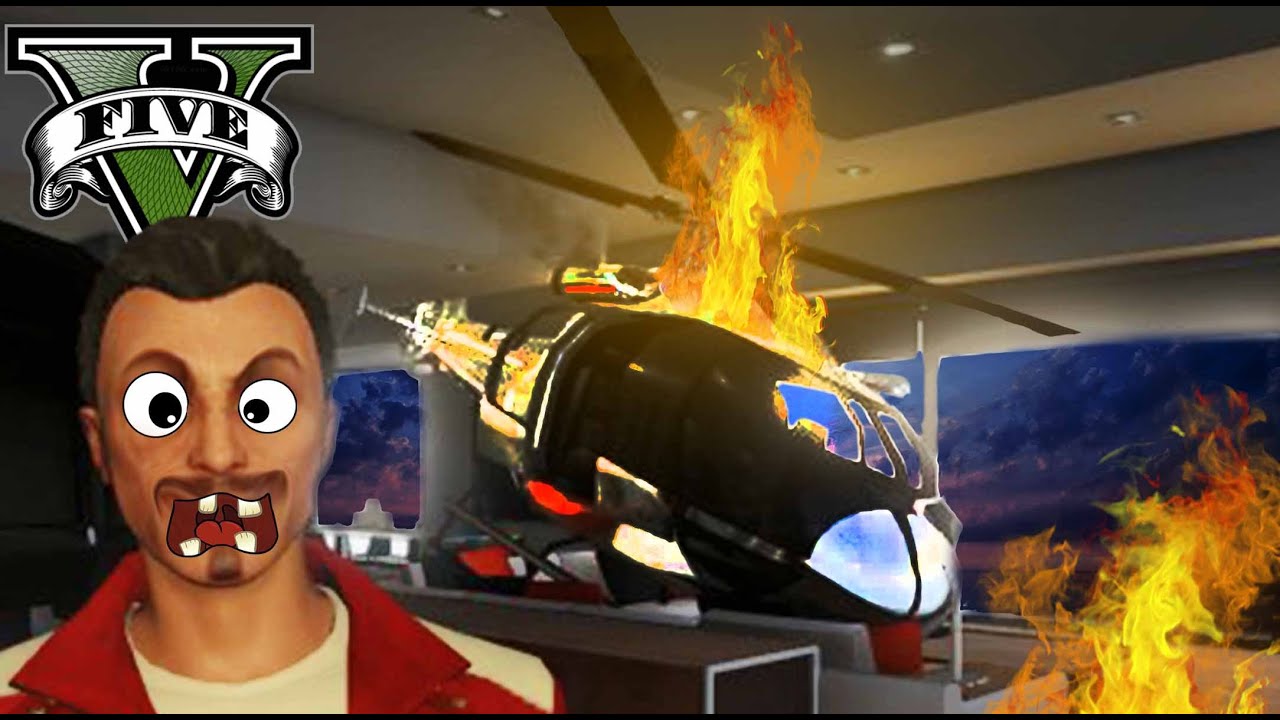GTA V Online - 5 HELICÓPTEROS EN MI CASA LOL!! XDD - NexxuzHD