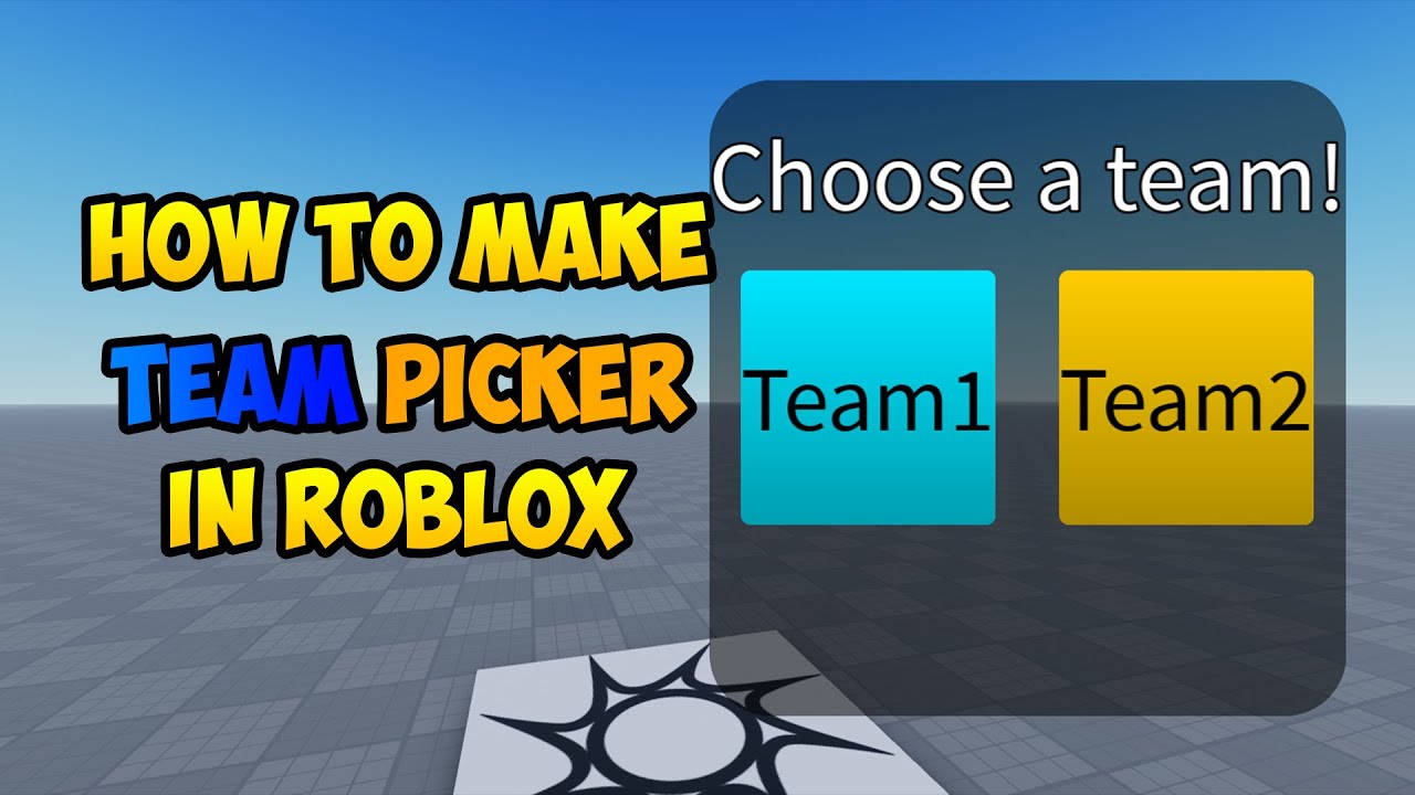 Как создать выбор команды в Roblox (2024)