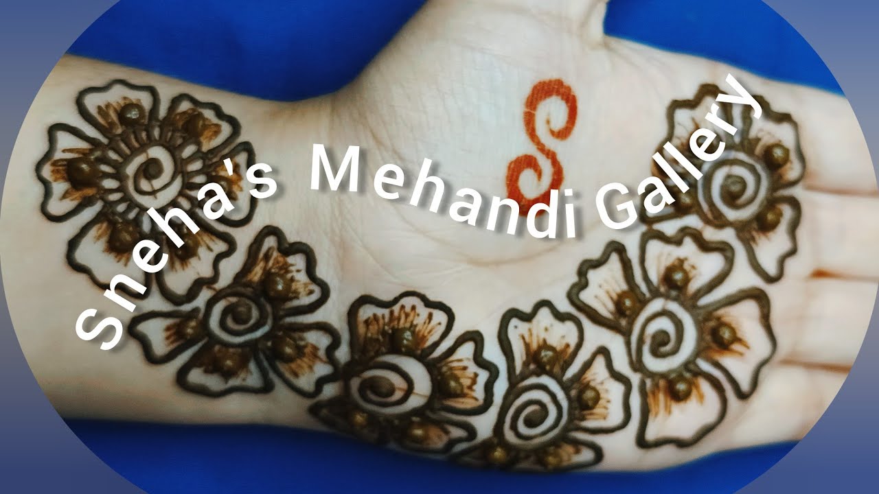 Simple Arabic Flower Mehndi 2024 | Beginners Henna | Beautiful Design | Sneha's Mehandi Gallery Day8