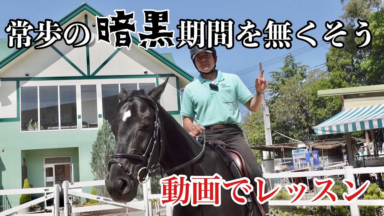 【動画で乗馬レッスン#39】常歩の暗黒期間を無くそう｜神戸からすぐの乗馬クラブ明石乗馬協会