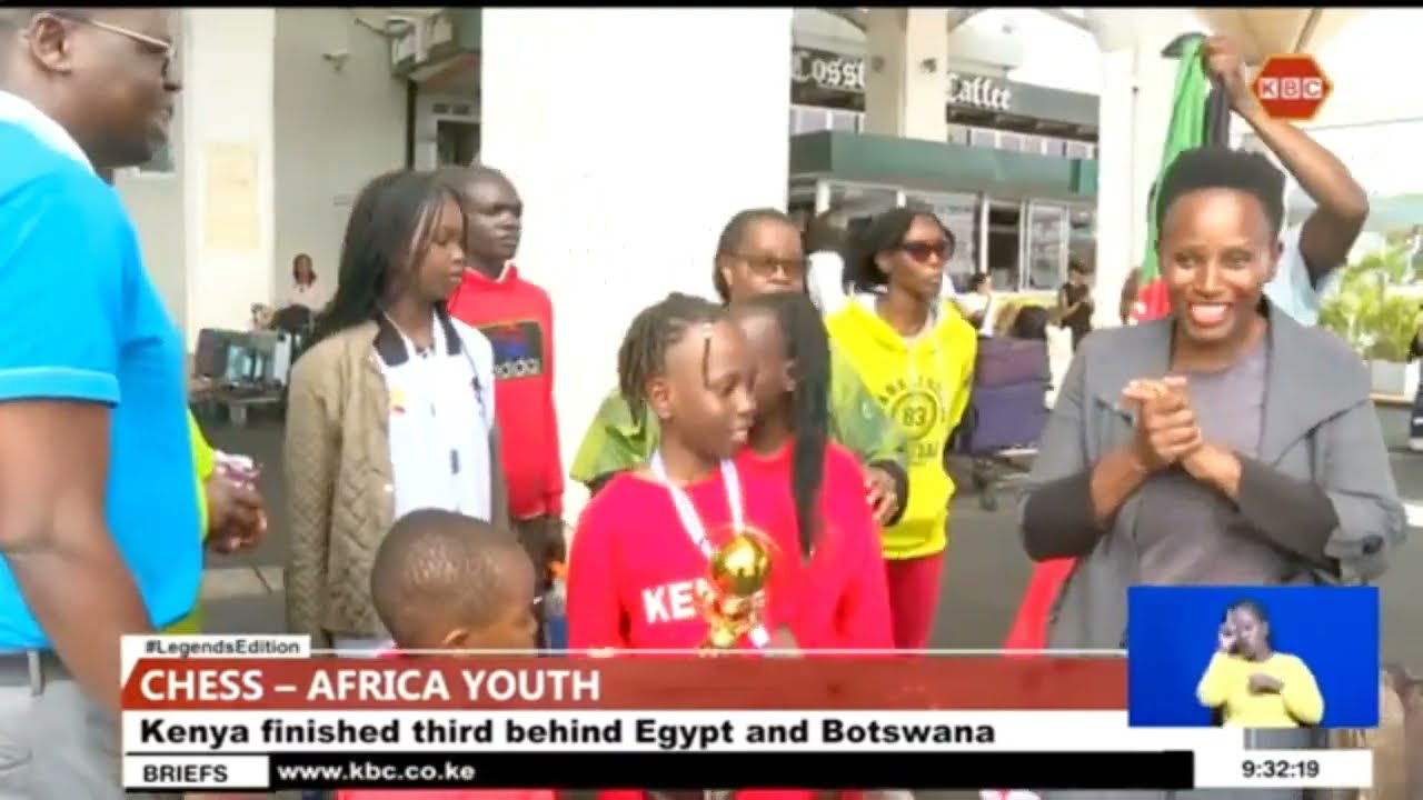 The Kenya National Chess team arrives in Nairobi from Egypt