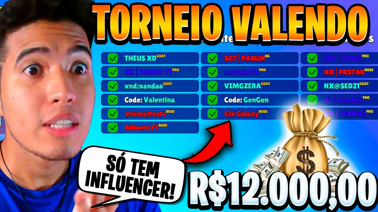 😱 GANHAMOS 12 MIL REAIS NO MAIOR TORNEIO DA HISTÓRIA DO STUMBLE GUYS 🏆 SÓ COM INFLUENCERS