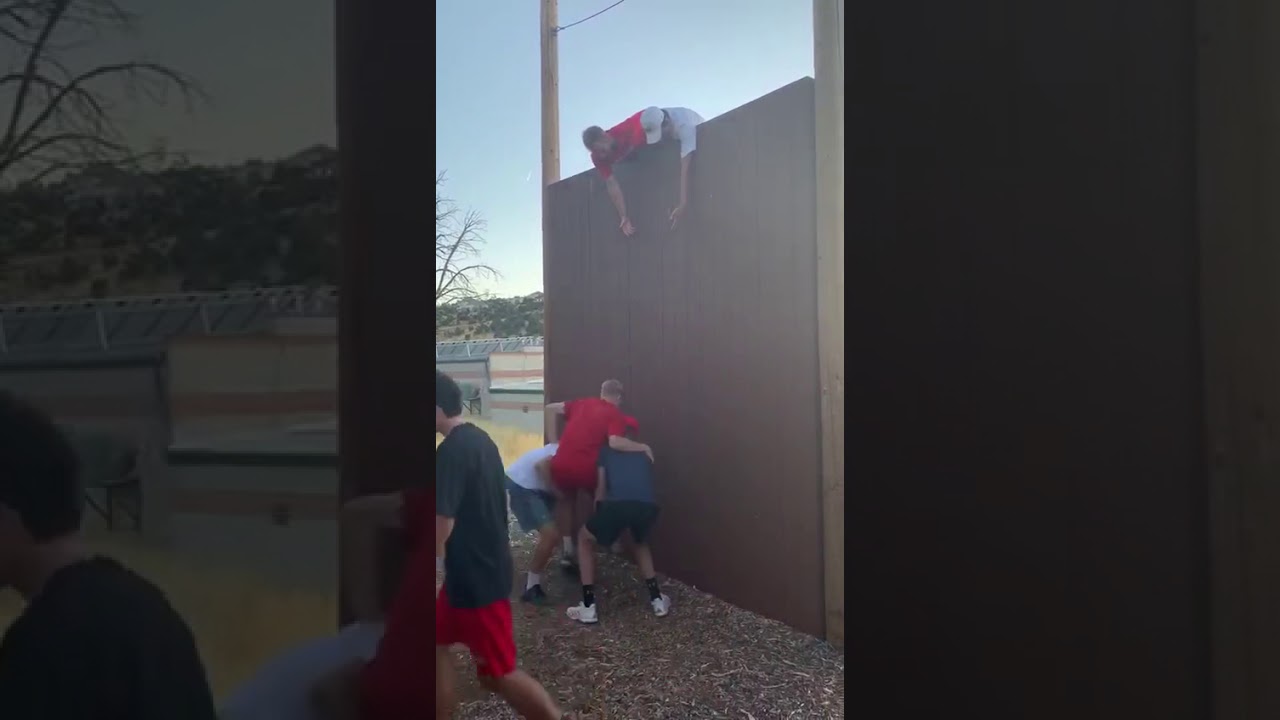 Team bonding- high wall challenge