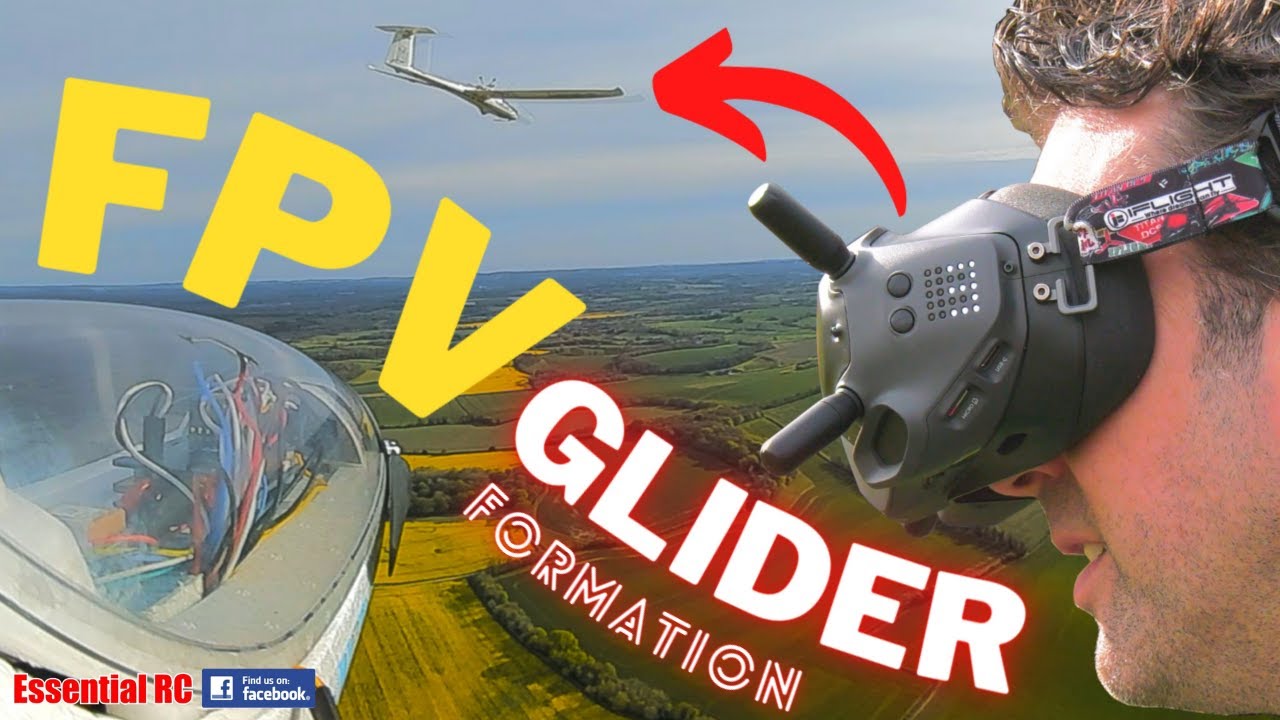 DJI FPV Electric RC Glider Formation Flying | Over the English Countryside !