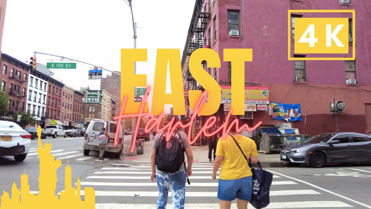 [4K] NYC Walking Tours | East Harlem Walk on Second Avenue in Manhattan (E 112 to E 99)