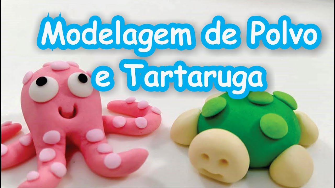 [PASSO A PASSO] SIMPLES - AULA 4 -  Modelagem Polvo e Tartaruga - Série Como fazer - Fundo do Mar