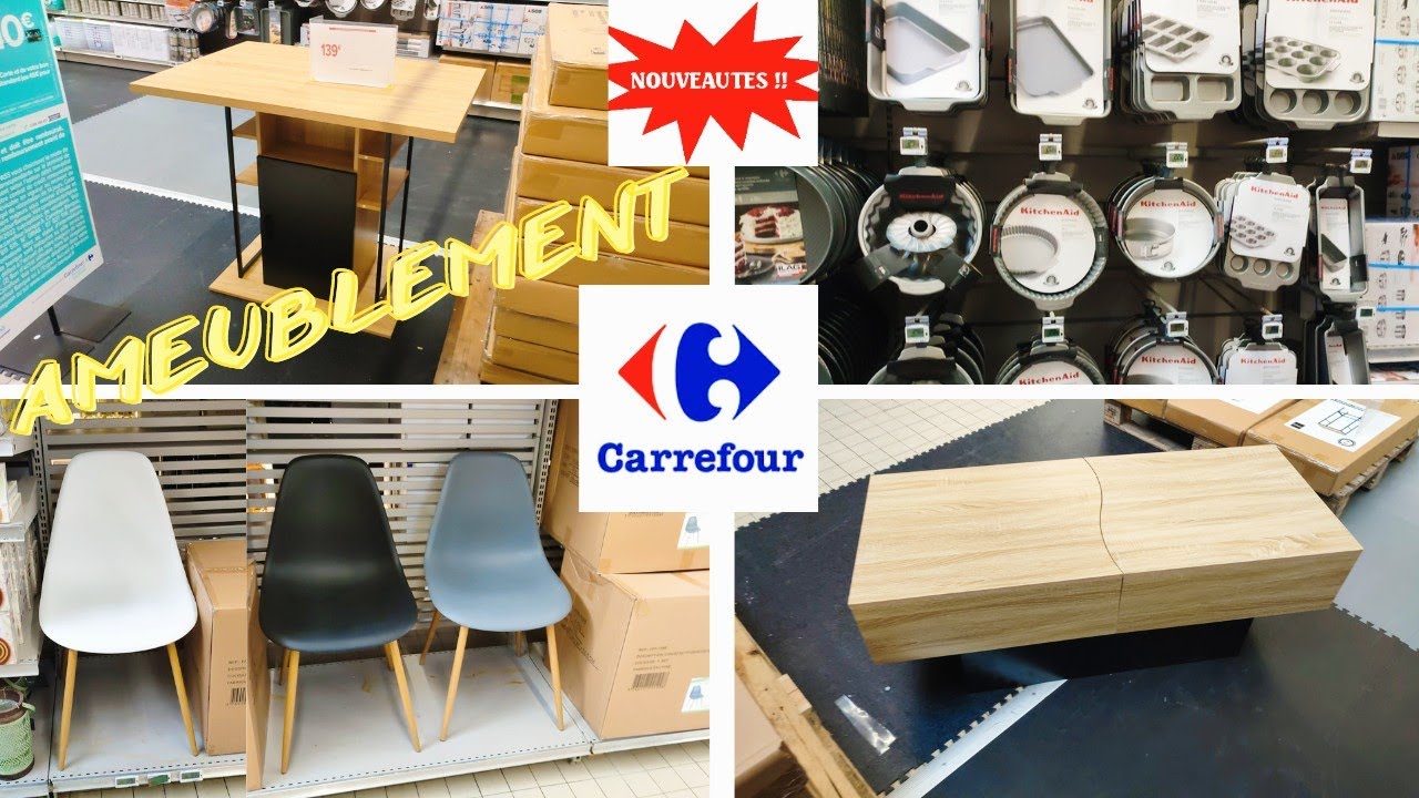 CARREFOUR ARRIVAGE Ameublement îlot central & moules à pâtisserie 7/10/22  KitchenAid #carrefour