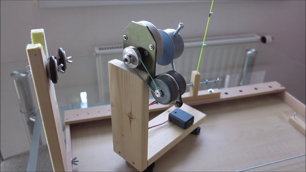 DIY / Homemade rodbuilding wrapper and dryer machine (under 15 usd)