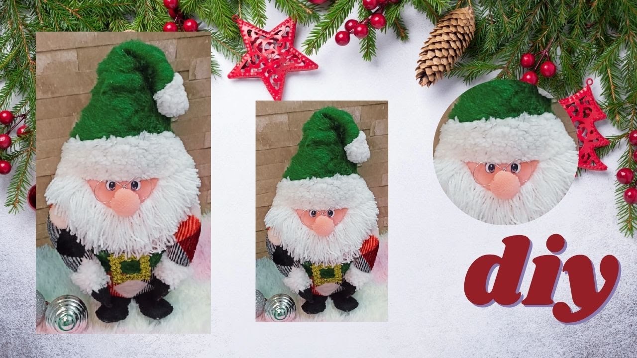 Pequeño SANTA con GARRAFA reciclada   /DIY para NAVIDAD 🎄☃⛄
