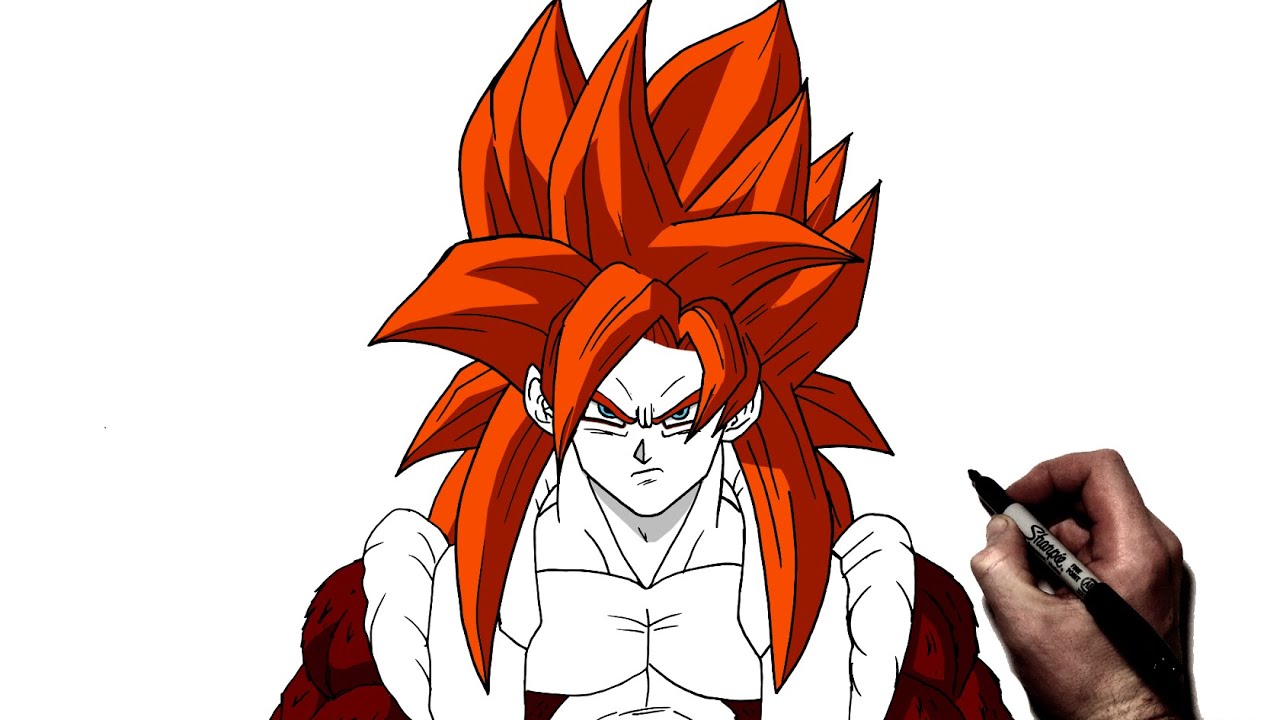 How To Draw Gogeta SSJ 4 | Step By Step | Dragonball