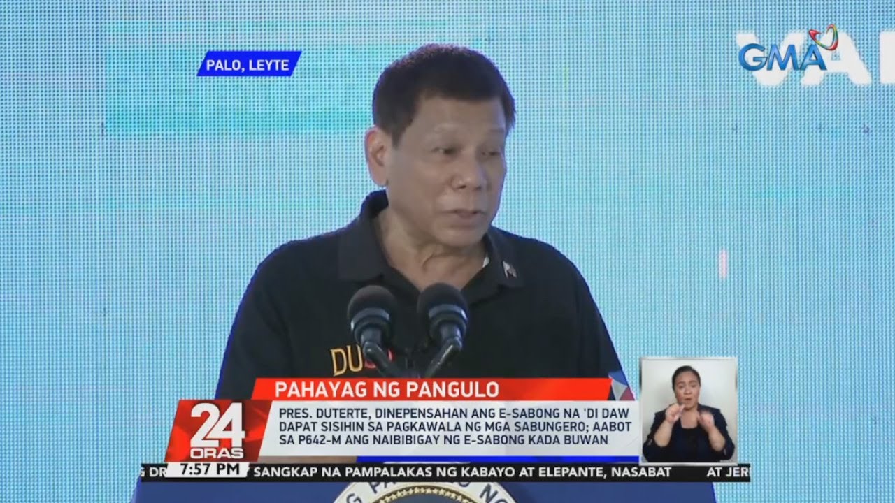 Pres. Duterte, dinepensahan ang e-sabong na 'di daw dapat sisihin sa pagkawala ng mga... | 24 Oras
