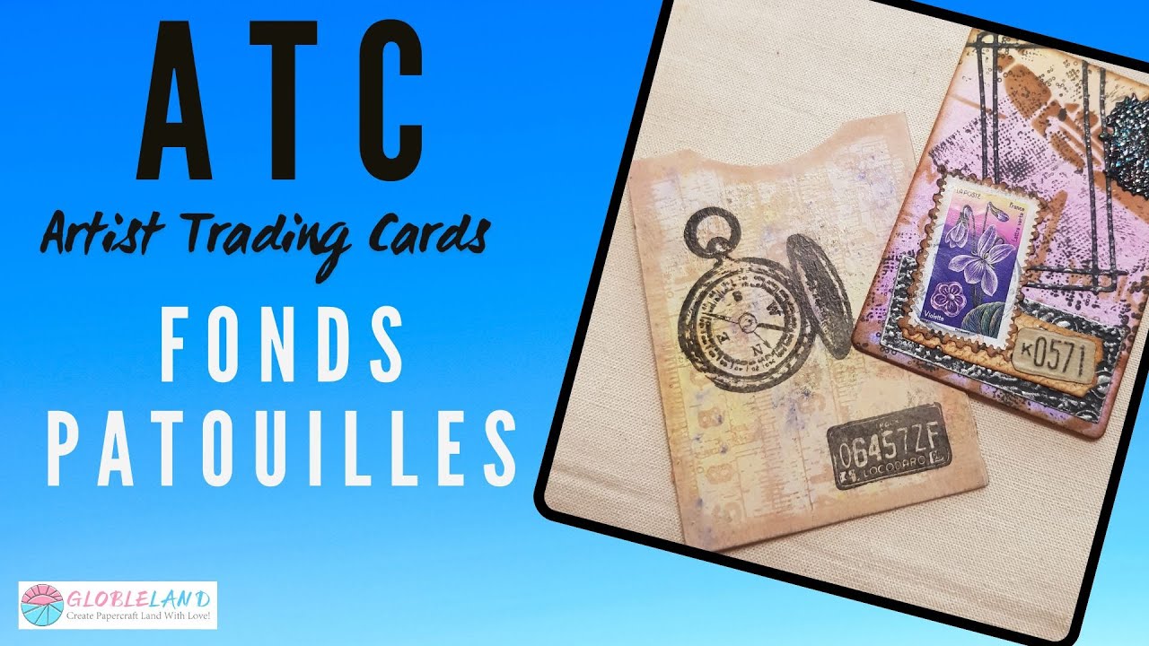 ATC Fonds Patouilles Aquarelles Facile et Rapide @globleland3302