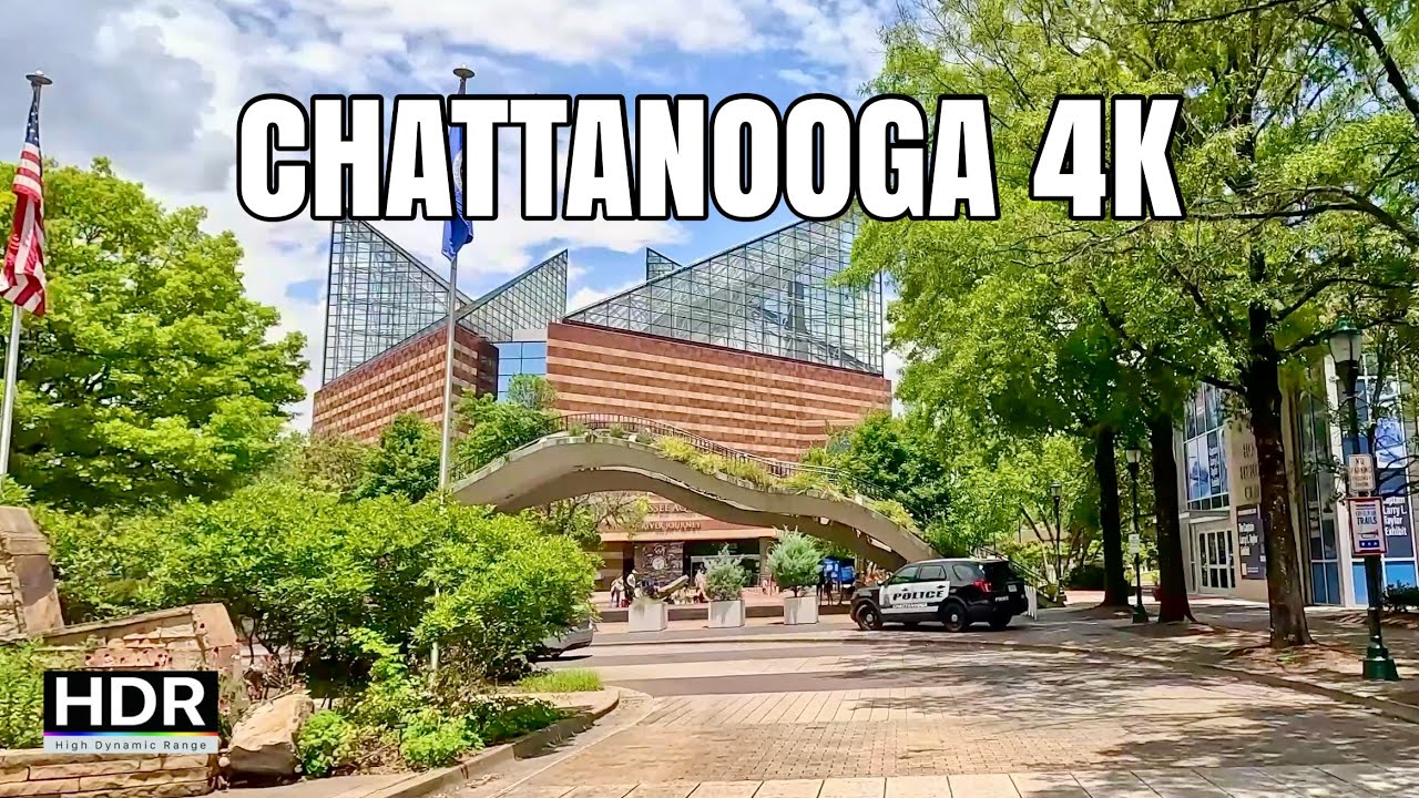 Driving Chattanooga 4K Tour, Coolidge Park, Booker T. Washington || Chattanooga, Tennessee