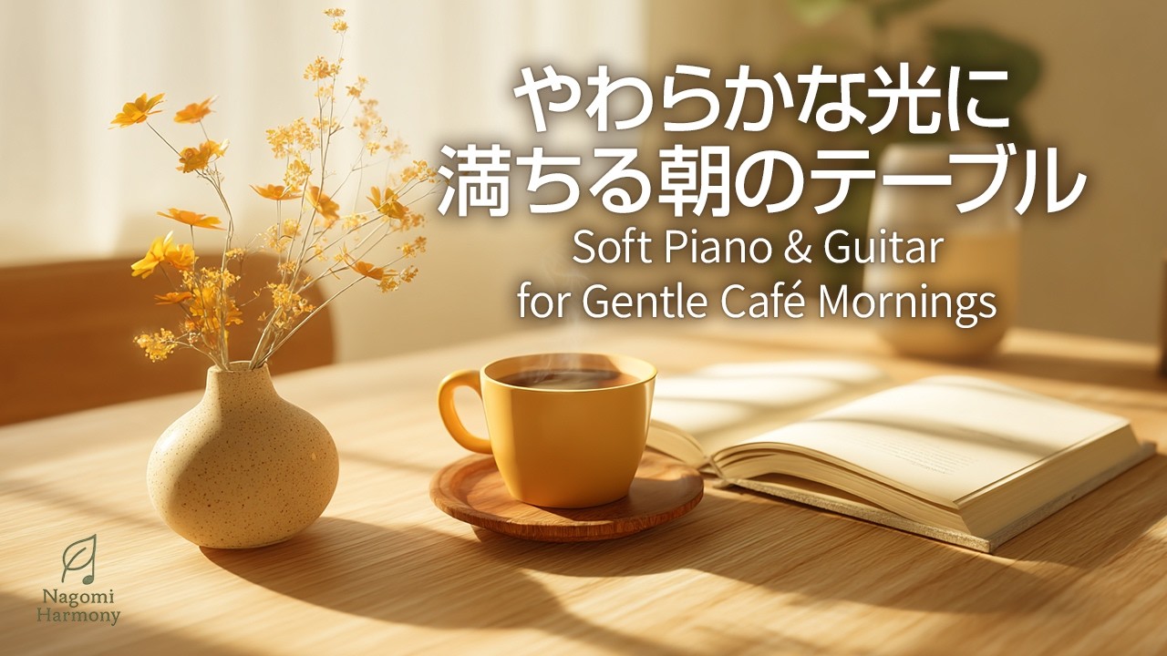 【リラックスBGM】やわらかな光に満ちる朝のテーブル｜Warm Table Glow｜Soft Piano & Guitar for Gentle Café Mornings