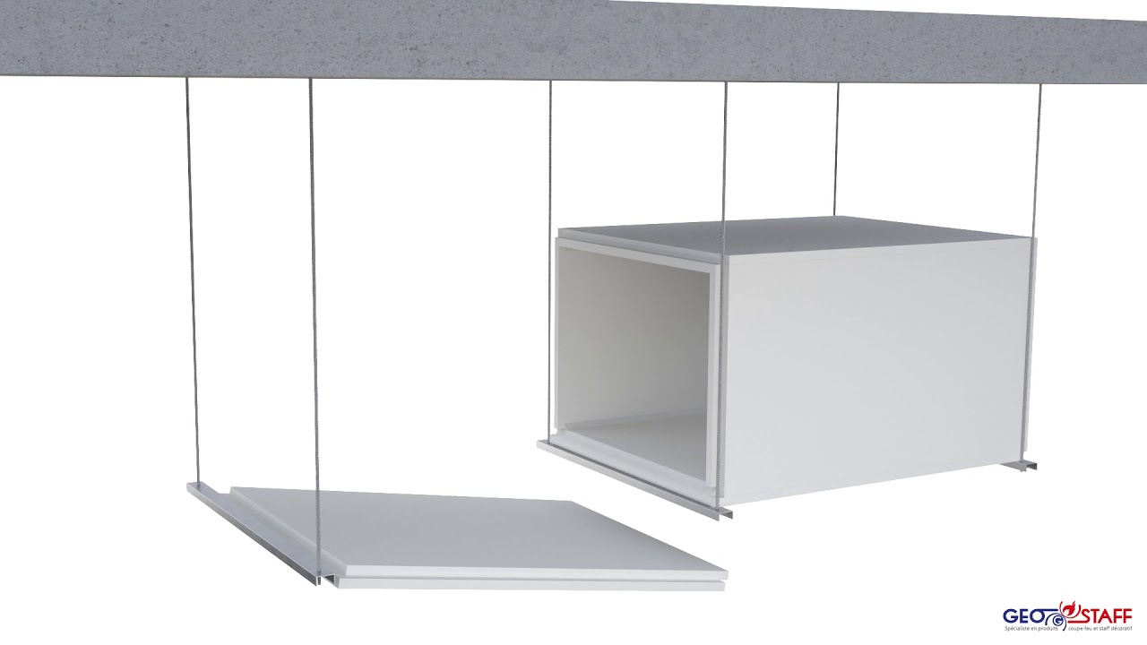 Montage d'un conduit de désenfumage ou de ventilation horizontal Geostaff