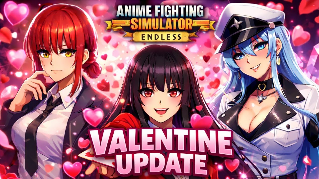 TUDO QUE VEIO NA ATUALIZAÇÃO DE VALENTINE NO ANIME FIGHTING SIMULATOR ENDLES