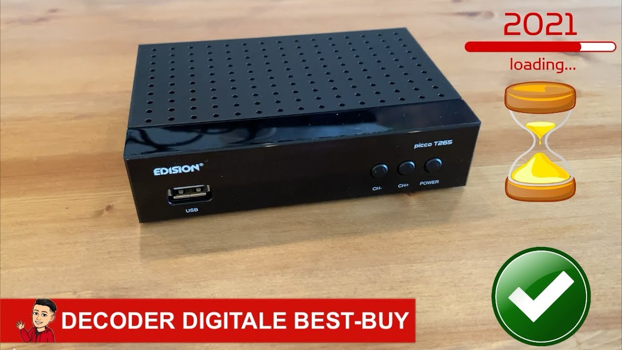 Nuovo Digitale Terrestre 2021 - Decoder BEST BUY ! - EDISION PICCO T265 (Recensione&Configurazione)