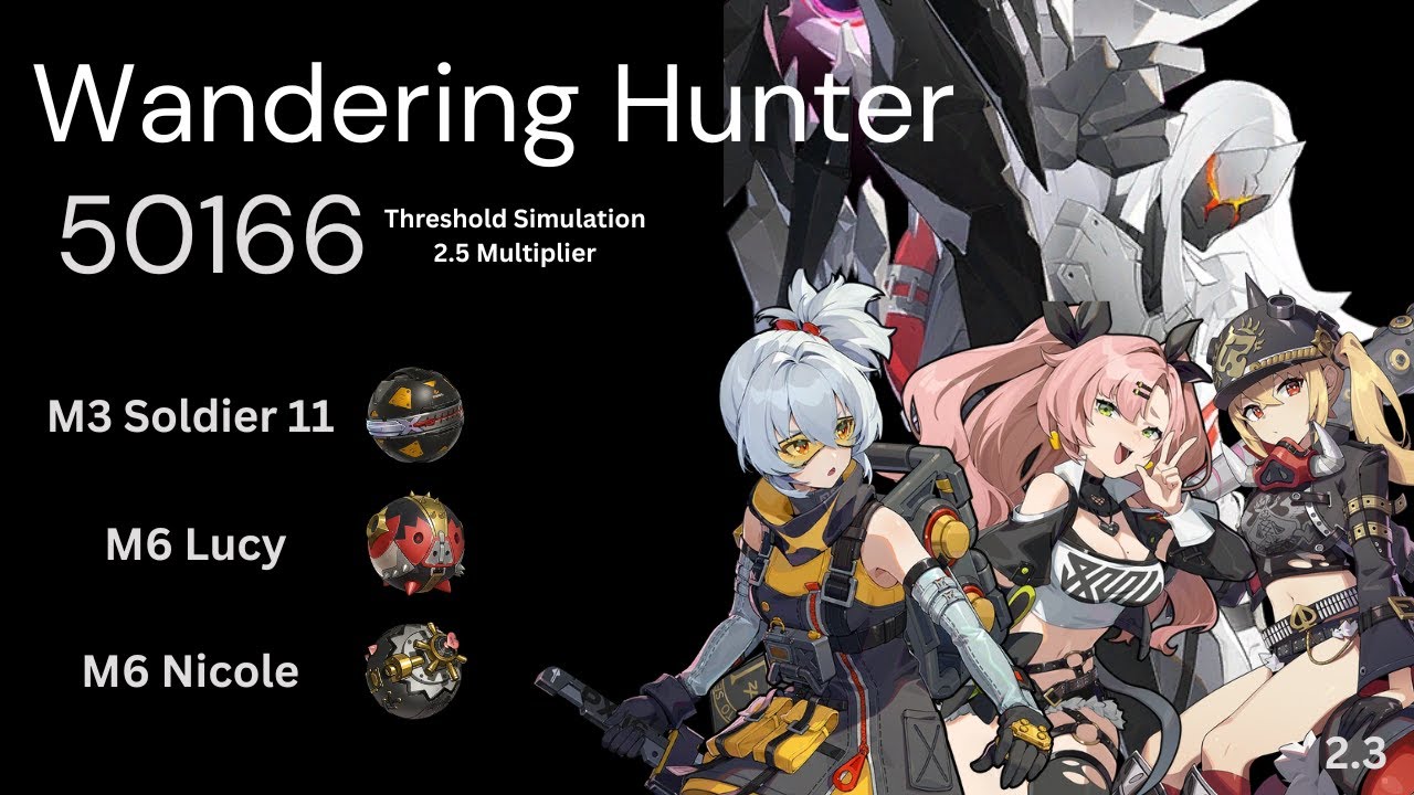 50k (2.5 Multiplier) M3R1 S11 Lucy Nicole vs Wandering Hunter ZZZ Threshold Simulation