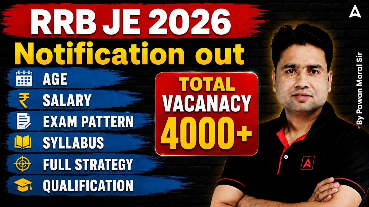 RRB JE 2026 Notification | RRB JE Vacancy 2026 | RRB JE Syllabus, Exam Pattern, Salary, & Age