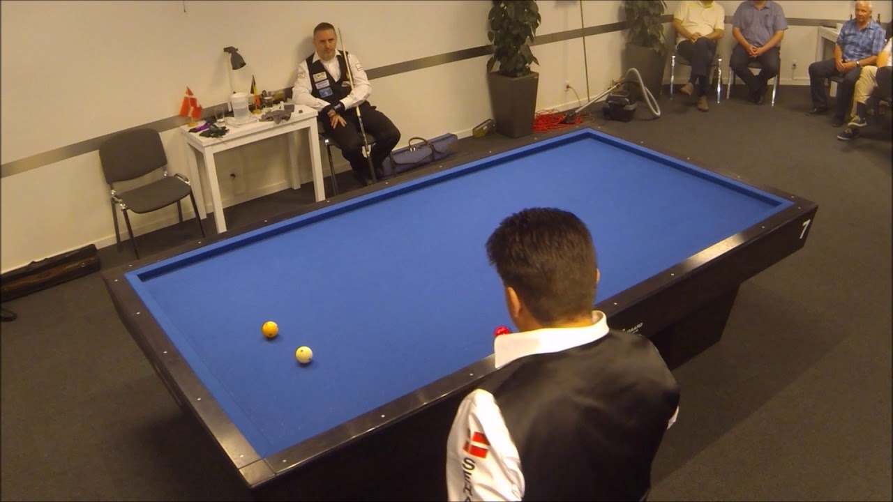 Randers Opvisning i 3 Bande  Carambole. Fr&eacute;d&eacute;ric Caudron Vs  Tonny Carlsen D.19-8-2017