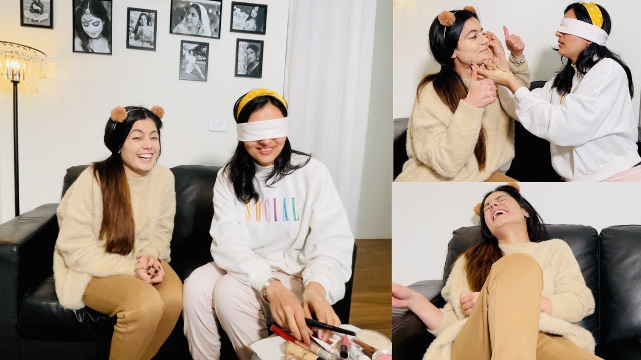 BLINDFOLDED MAKEUP CHALLENGE
