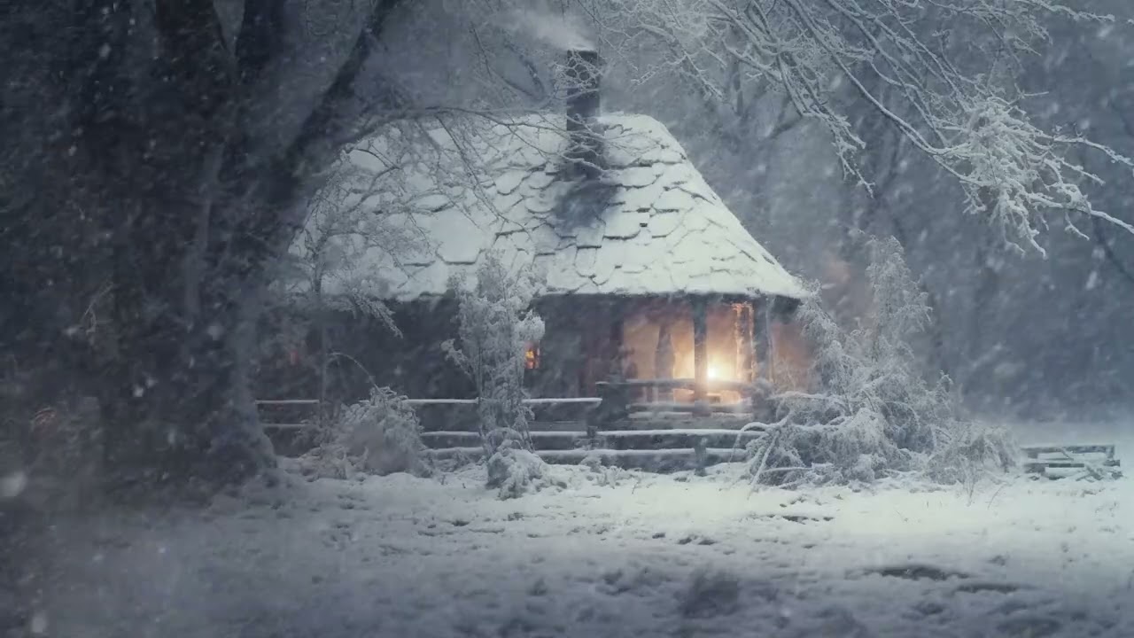 Intense Blizzard somewhere in the Mountains┇Freezing Snow Storm┇Heavy Wind Sounds for Sleeping