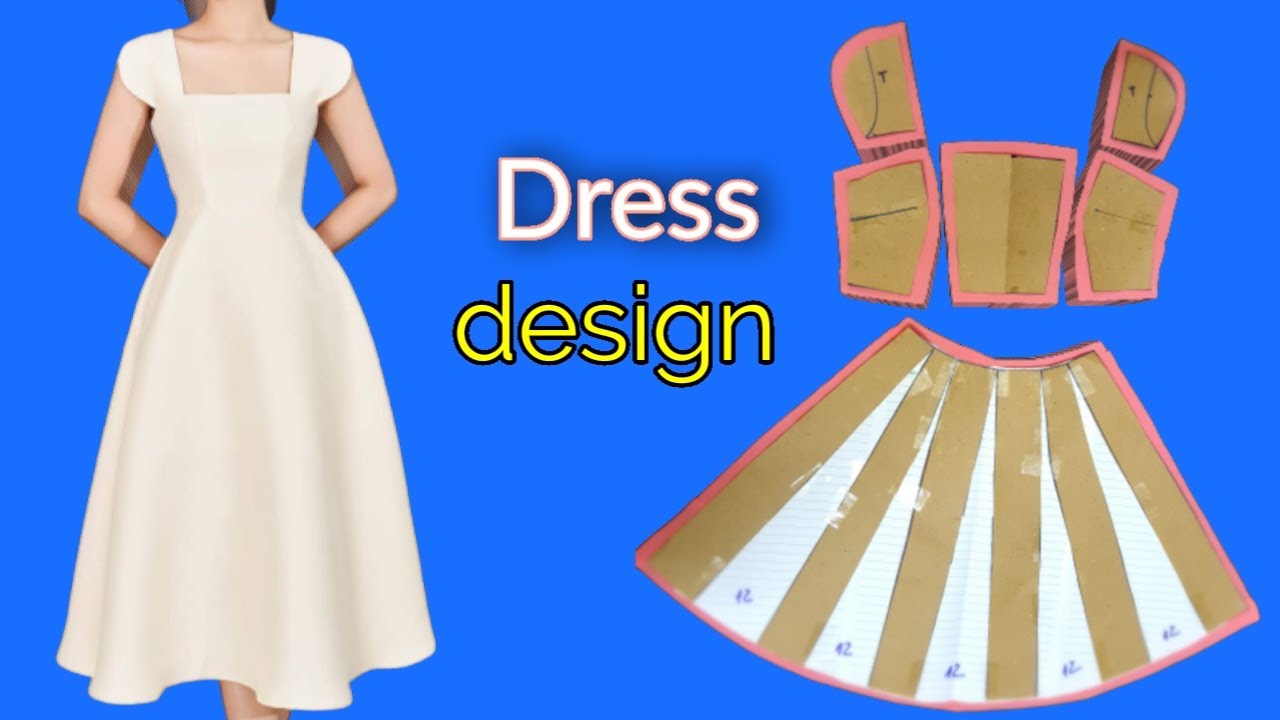 Thiết kế Đầm cúp ngực Tay liền cánh bướm cực sành điệu |dress design |dress sewing tutorial |