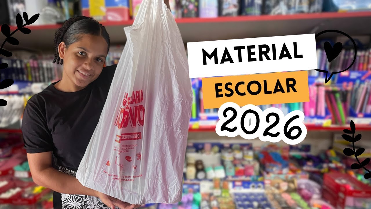 Comprando material escolar 2026!!!📚  #materialescolar #voltaasaulas 