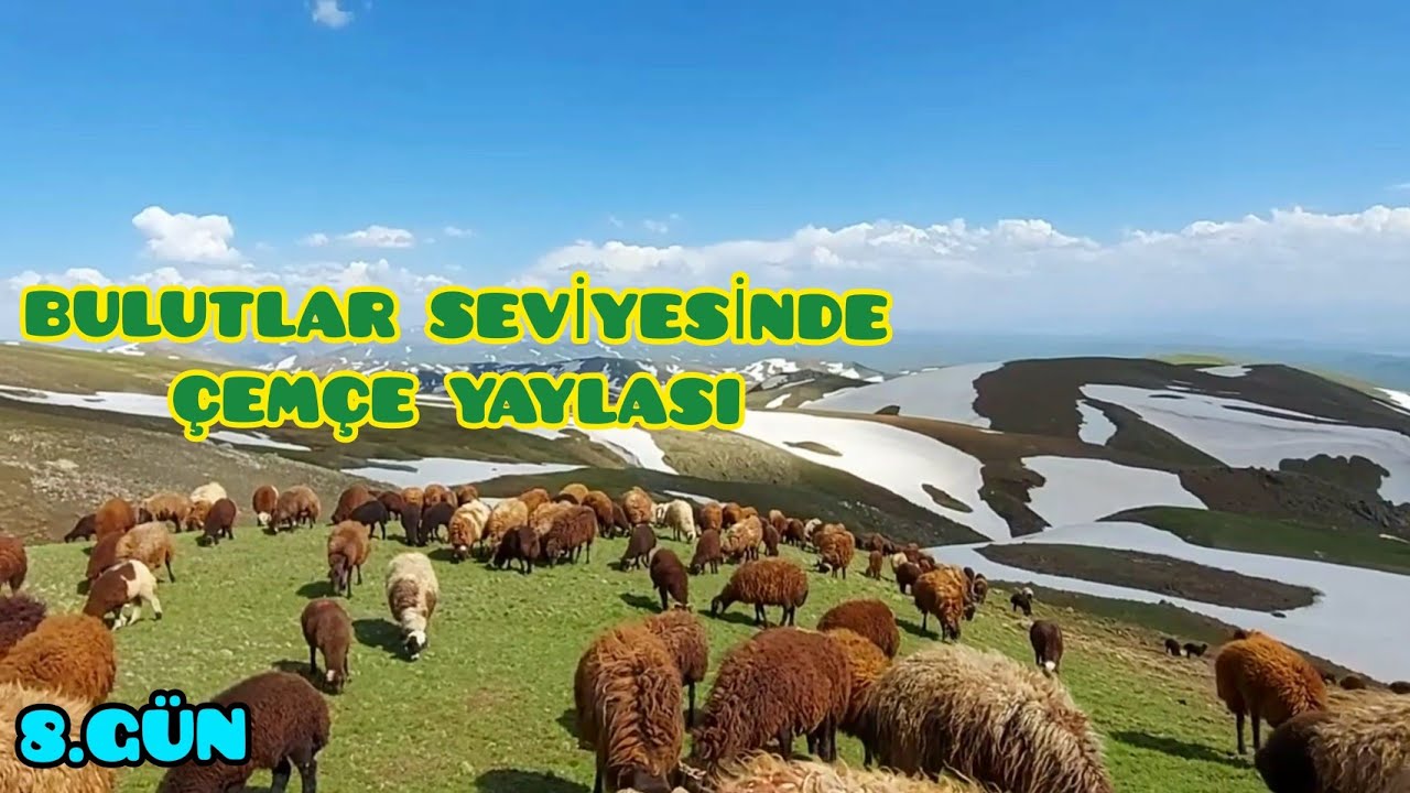 BULUTLARIN SEVİYESİNDEKİ ÇEMÇE YAYLASI(ağrı)--KAR TABAKALARINI GEÇEMİYORUZ