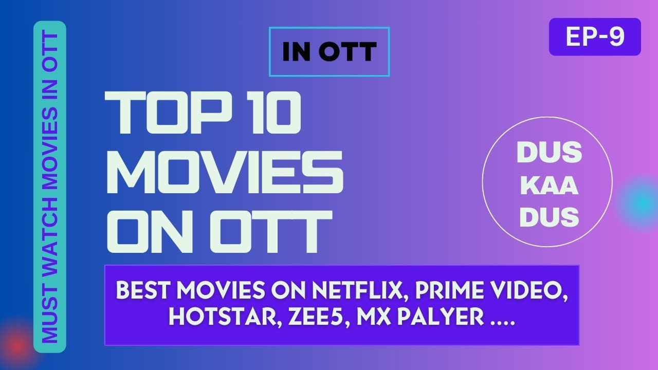 🎭 Top 10 Must-Watch OTT Movies on Netflix, Amazon Prime, Hotstar, SonyLIV, JioCinema | IN OTT 🍿