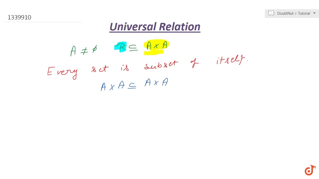 Universal relation