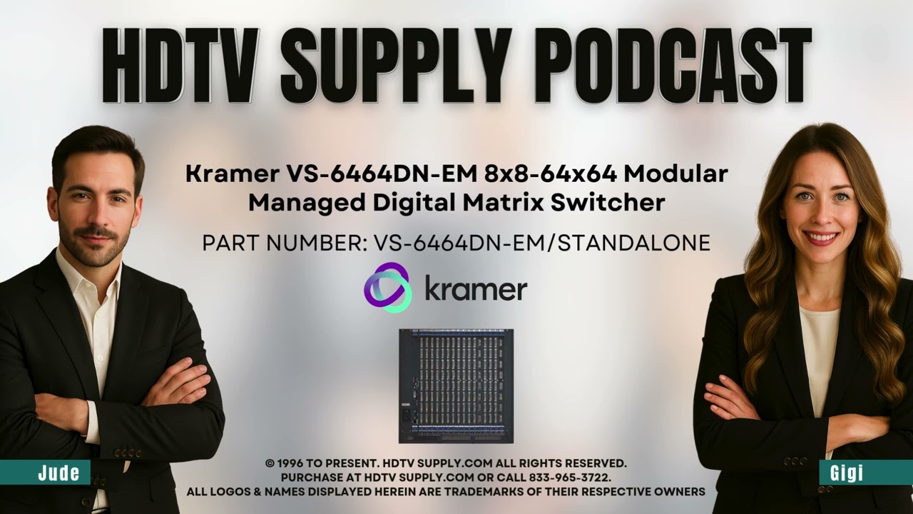 Kramer VS-6464DN-EM 8x8-64x64 Modular Managed Digital Matrix Switcher