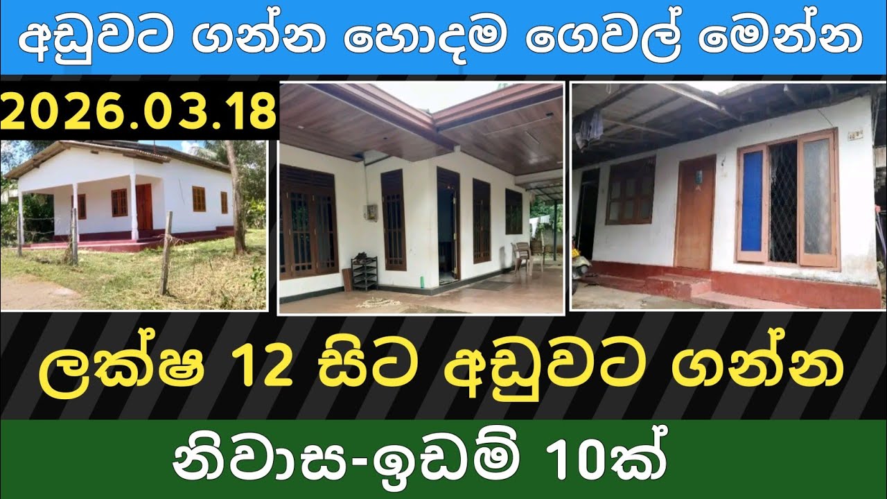පට්ට අඩුවට නිවාස ඉඩම් 10ක් | Aduwata gewal idam | House for sale  | Land sale |Ikman selling