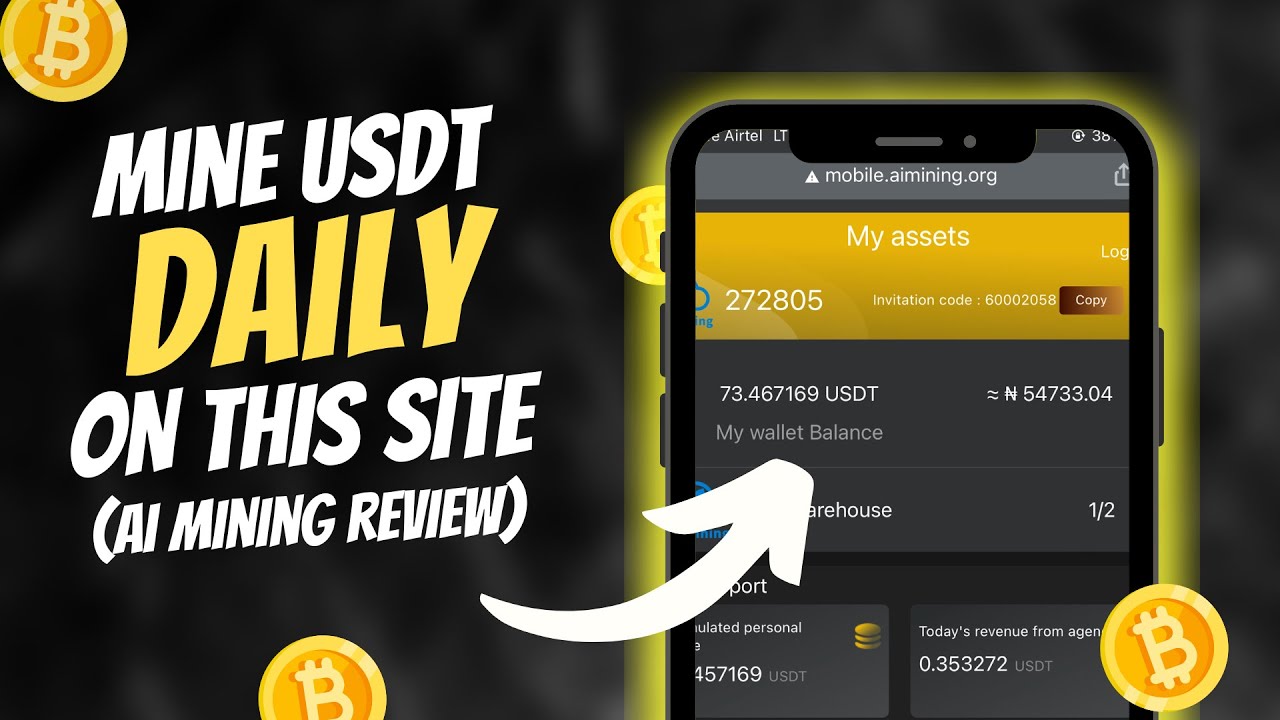 Mine USDT on this site | Ai mining review & withdrawal proof