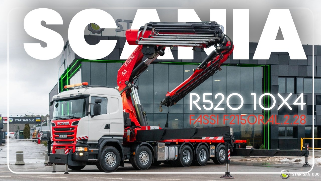 SCANIA R520 10x4 FASSI F2150RAL.2.28 HDS Żuraw Wciągarka