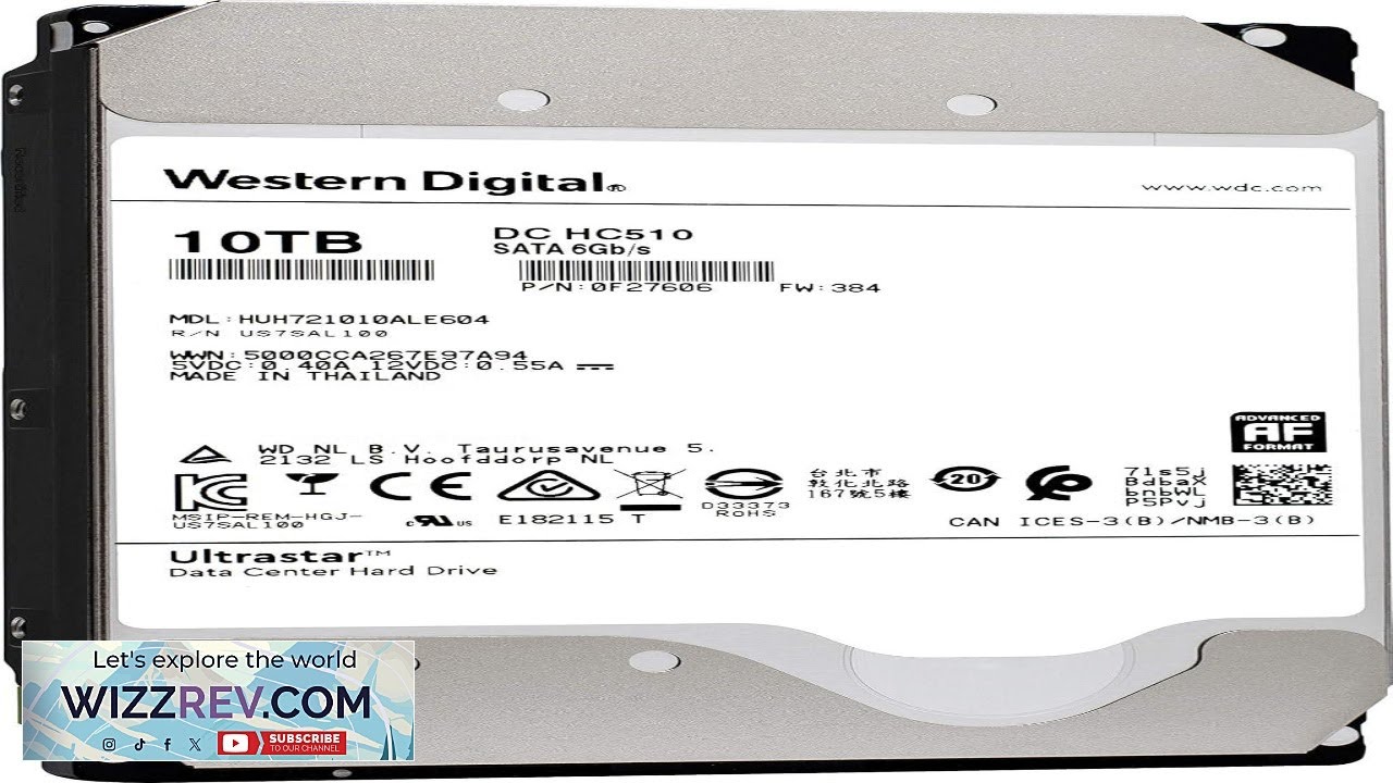 HGST WD Ultrastar DC HC510 10 ТБ 7200 об/мин SATA 6 Гбит/с 3,5