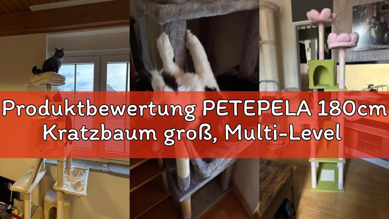 Produktbewertung PETEPELA 180cm Kratzbaum groß, Multi-Level Katzenbaum für große Katzen, mit 6 Sisal