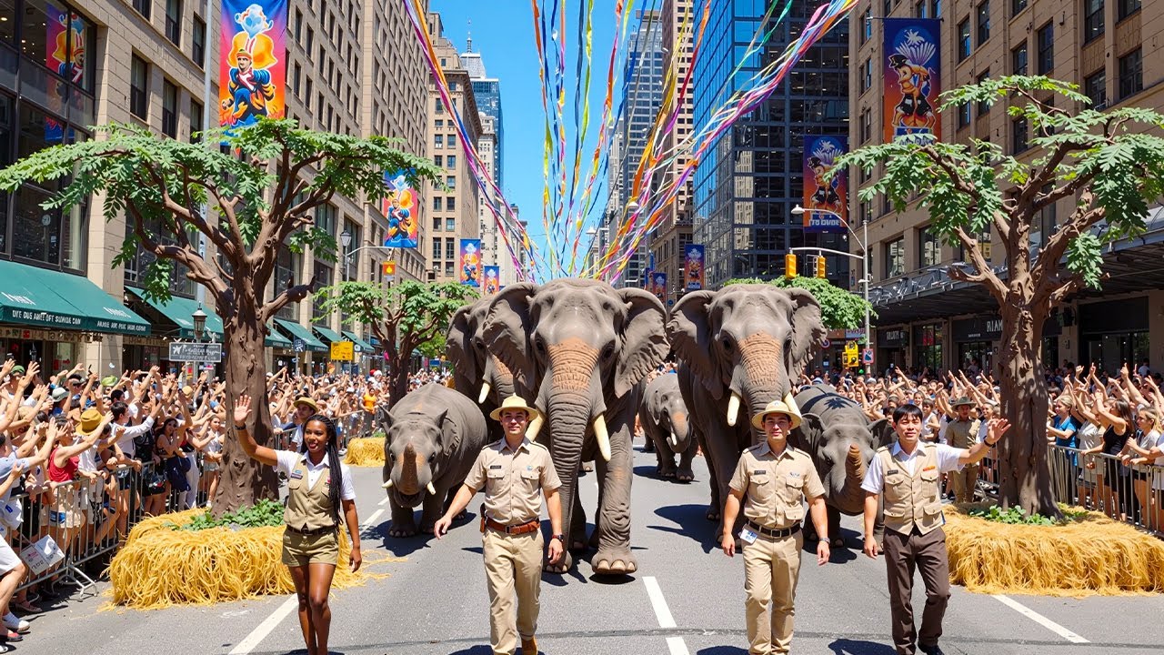 NEW YORK REAL ANIMALS PARADE 2026 | Wildest Street Show in Central NYC (FULL PARADE • 4K HDR)