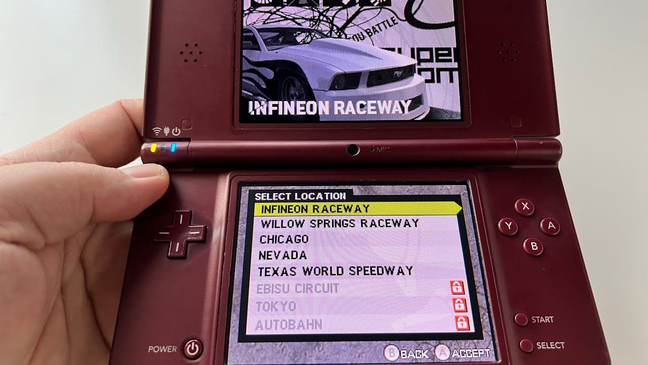 Need for Speed ProStreet NFS - review - DSi XL handheld gameplay