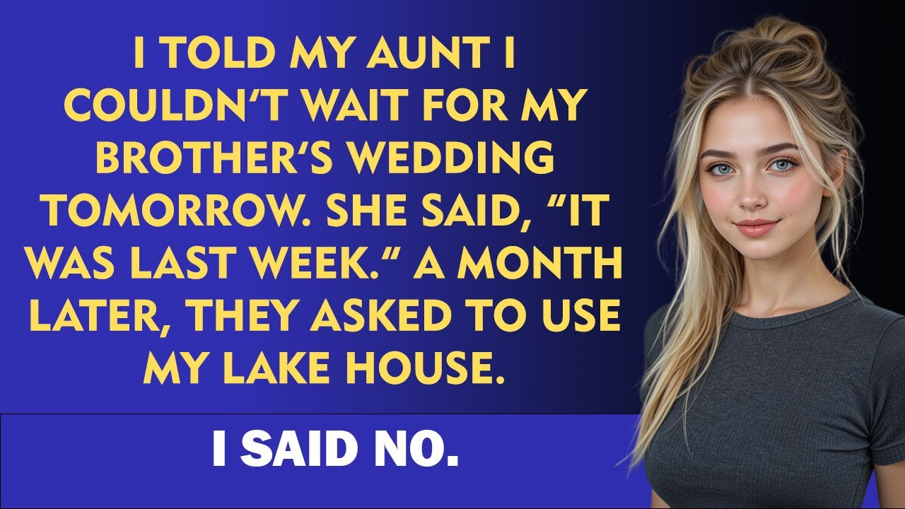 The Day Before My Brother’s Wedding, I Said “Can’t Wait for Tomorrow” — My Aunt Froze in Shock…