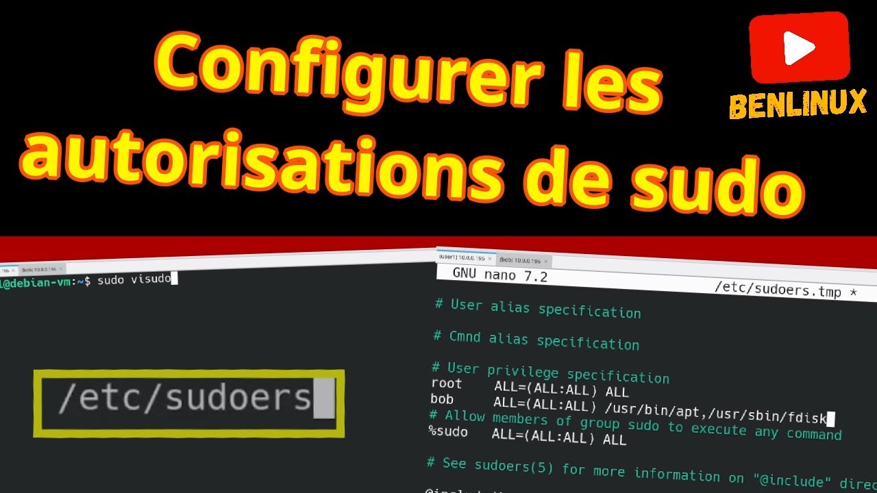 Configurer les autorisations de sudo