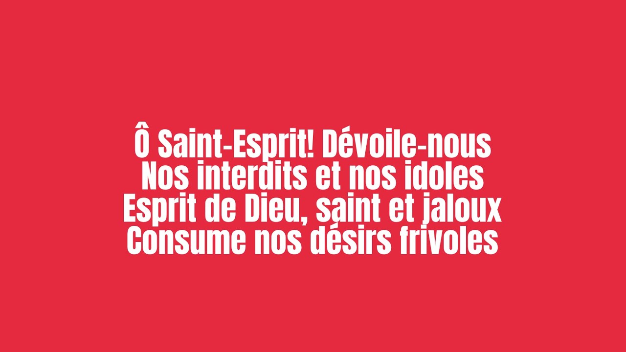 Ô Saint Esprit! Hymnes et louanges(Voix)|#125