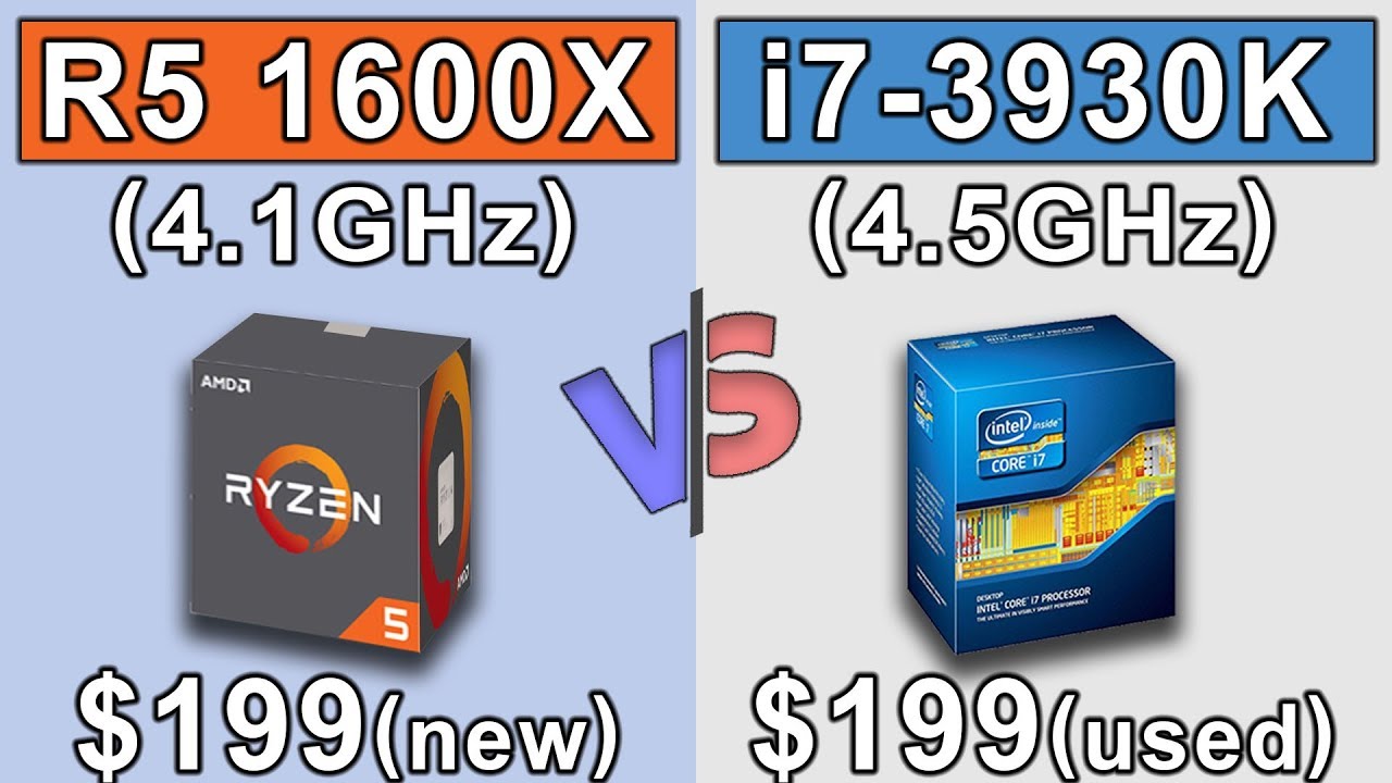 Ryzen 5 1600X (4.1GHz) OC vs i7-3930K (4.5GHz) OC | Which is Better Value for Money..???