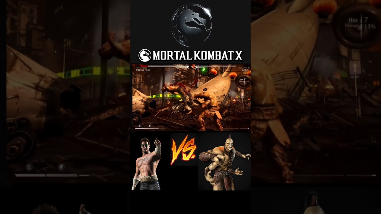 Johnny Cage vs Goro #mortalkombatx #mk