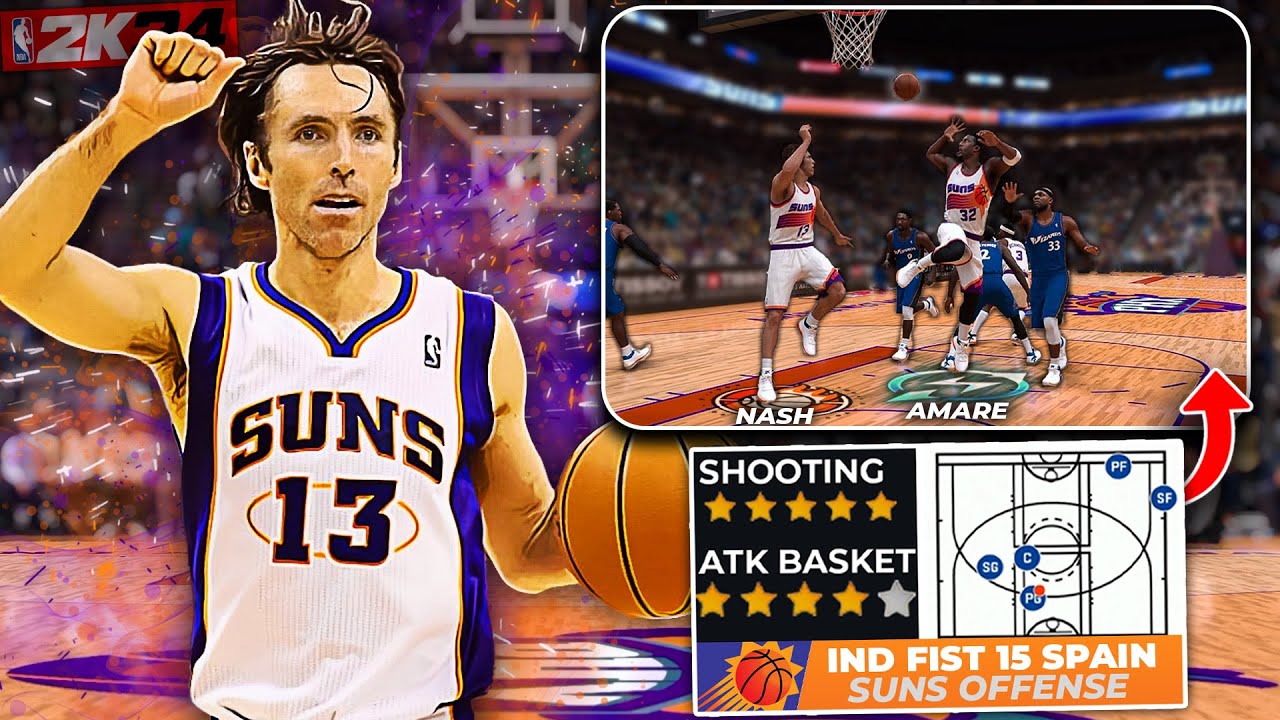 Run The Nash Lead Suns 7 Seconds Or Less Offense In NBA 2k!