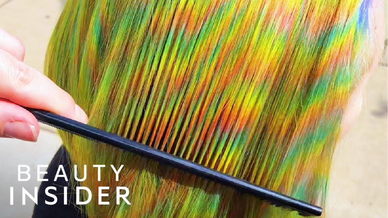 Rainbow Hair Looks Like An Optical Illusion