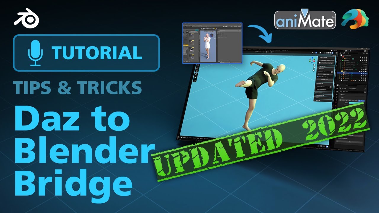 How to EXPORT Animations from Daz to Blender | Daz to Blender Bridge | Lucid Man Studio